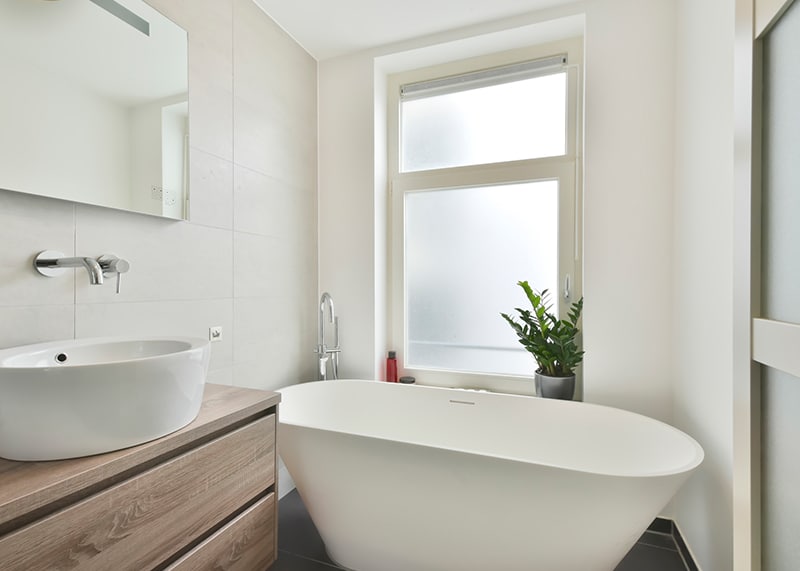 Privacy Window Film in Home Bathroom